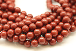 Brazilian Red Jasper, Natural, Smooth Round