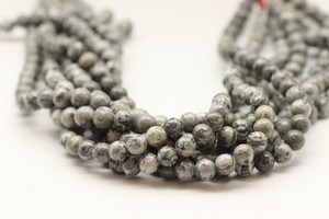 Jasper, Map, Natural, Smooth Round