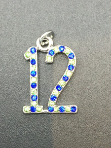 #12 Crystal Blue & Green Pendant 17x10mm #12 Crystal Blue & Green Pendant 17x10mm