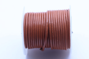 Leather, Rust, Dyed, 1.5mm Round, 32 Feet