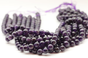 Quartz, Amethyst, Natural, Smooth Round