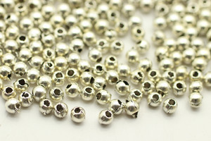 BEAD, Flat Round , 3mm, Antique Silver Plated (metal alloy), approx 100 per bag
