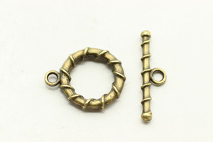 Toggle, 20x16x3mm, bar is 23x6mm at loop, Antique Bronze Metal Alloy, 10 sets