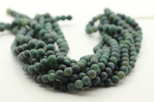 8mm, Moss Agate, Matte, Natural, Smooth Round