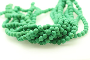Lava, Green, Dyed 8mm Round