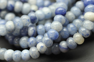 Aventurine, Blue, Quartz, Natural, Smooth Rondelle, 6x4mm