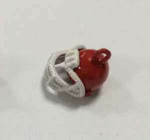 Red & White Enamel Football Helmet Charm, 12x12mm Red & White Enamel Football Helmet Charm, 12x12mm