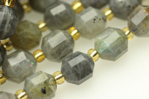 Labradorite, Natural, Faceted Off Round, 8mm, One Strand