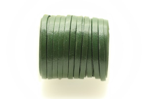 Leather, Green, Dyed, 3mm Flat, 32 Feet