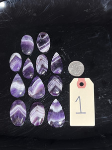 Amethyst, Chevron, Cabochons, Pick Lot You Like, 100 Grams