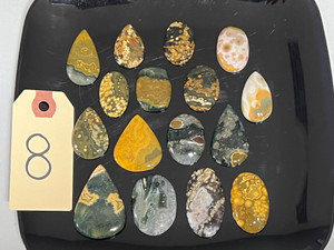 Ocean Jasper, Cabochons, 100 gram Lot 