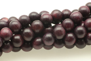Violet Wood, Dyed, Smooth Round, 8mm