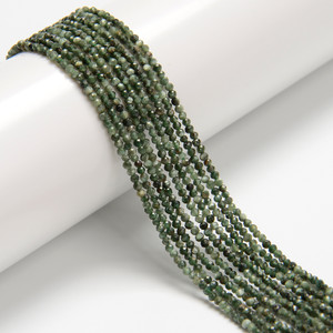 Seraphinite, Natural, Faceted Round, One 2mm Strand
