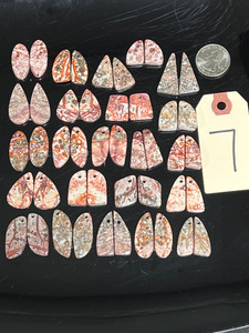 Jasper, Leopardskin, Matched Pairs, Pendants