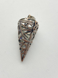 Cage, Cone, Filigree, Antique Copper Plated Metal Alloy, Pendant 37x20m