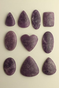 Lepidolite, Side Drilled, 100 Gram Lot,  Assorted Shapes & Sizes