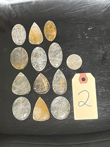 Golden Rutilated Quartz, Cabochons, Pick Lot You Like, 100 Grams
