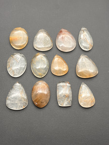 Quartz, Golden Rutilated, Side Drilled, 100 Gram Lot, Assorted Shapes & Sizes