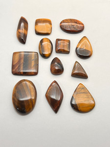 Cabochon Semi Precious Beads, Tiger Eye Shape Cabochons