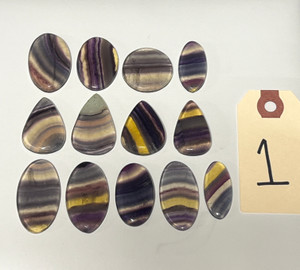 Fluorite, Cabochons, Pick Lot You Like, 100 Grams