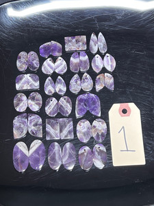 Amethyst, Chevron, Matched Pairs, Pendants, Pick Lot You Like, 100 Grams 