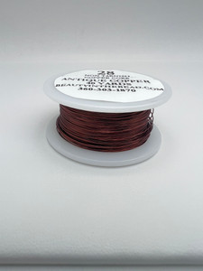 Artistic Wire, Copper Craft Wire 28 Gauge Thick, 15 Yard Spool, Antiqued Brass