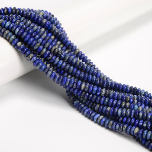 Lapis, Natural, Heishi Bicone, One 3x6mm Strand