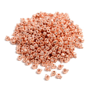 Easy Crimp, Rose Gold Color Plated, 3mm, 500 pieces, Easy, Secure & Beautiful Finish to Jewelry