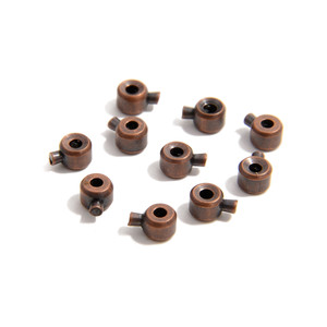 Easy Crimp, Antique Copper Color Plated, 3mm, 10 pieces, Easy, Secure & Beautiful Finish to Jewelry