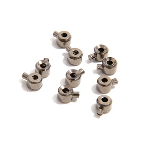 Easy Crimp, Gunmetal Color Plated, 3mm, 10 pieces, Easy, Secure & Beautiful Finish to Jewelry