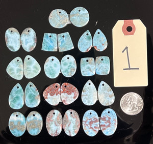 Larimar, Matched Pairs, Pendants