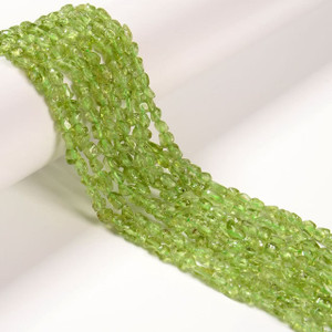 Peridot, Natural, Smooth, Nuggets, Varied Sizes, One 5-6mm Strand