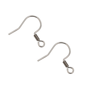 Ear Wires, 18mm, 22 gauge, Stainless Steel, 100 PCS