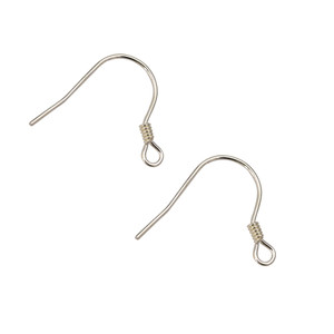 Ear Wires, 15mm, 23 gauge, Sterling Silver, 2 pairs