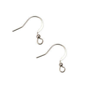 Ear Wires, 19mm, 24 gauge, Silver Plated over Copper, 100 PCS