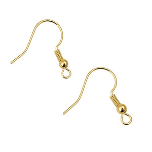 Ear Wires, 19mm, 24 gauge, Silver Plated over Copper, 100 PCS