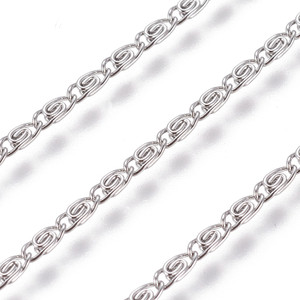 Stainless Steel Chain, 5x2mm, Lumachina, 16 ft.
