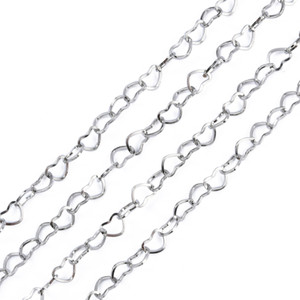 Stainless Steel Chain, 4mm, Heart Link, 3.3 ft.