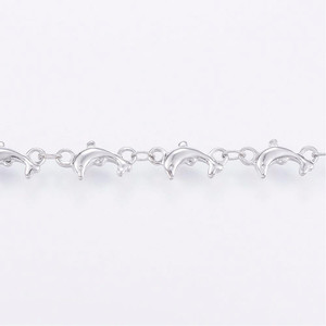 Stainless Steel Chain, 12x6mm, Dolphin Link, 3.3 ft.