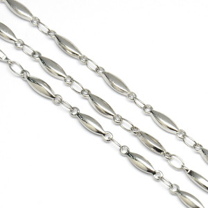 Stainless Steel Chain, 11x3mm, Rice Link, 3.3 ft.