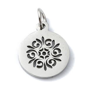 Stainless Steel, Cutout, Flower, 14x12mm, 5 PCS