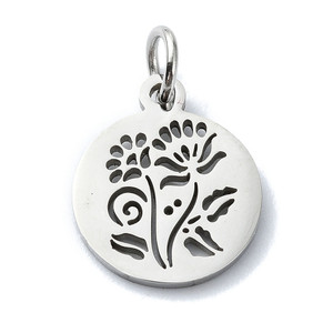Stainless Steel, Cutout, Flower, 14x12mm, 5 PCS