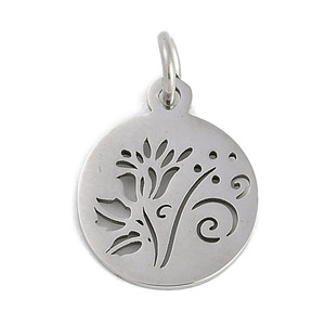 Stainless Steel, Cutout, Flower, 14x12mm, 5 PCS