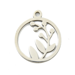 Stainless Steel, Cutout, Flower, 18x15mm, 10 PCS