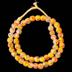 African Glass, Recycled, Multicolor, 11mm, 20in Strand