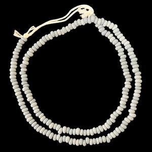 Indonesian Java Glass, Recycled, Donut, Blue-Grey, 6x4mm, 24in Strand