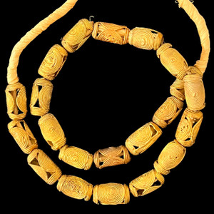 Ghana Brass, Ashanti, Cylinder, 24x13mm, 20in Strand