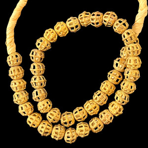 Ghana Brass, Ashanti, Round, 12x15mm, 20in Strand