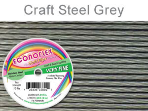 Econoflex Very Fine Wire .010 DIA. 30 FT (9M) 1X7 Strand Steel Grey Econoflex Very Fine Wire .010 DIA. 30 FT (9M) 1X7 Strand Steel Grey