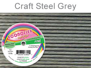 Econoflex, Fine Wire, .014 DIA. 30 FT, (9M), 1X7 Strand Steel Grey Econoflex, Fine Wire, .014 DIA. 30 FT, (9M), 1X7 Strand Steel Grey